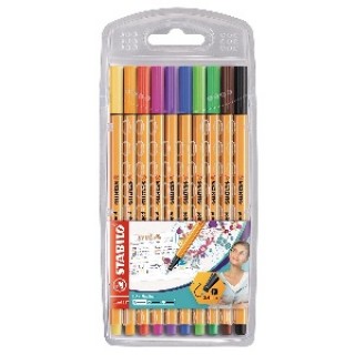 CANETAS STABILO DE LINHA FINA 10 CORES CANETAS STABILO DE LINHA FINA 10 CORES